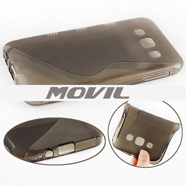 NP-2042 Transparente tpu funda para Samsung E5-7